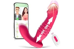 Wearable Clitoral G Spot Thrusting Vibrator, APP Remote Control Clitoralis Panty Vibrator with 9 Thrusting & Vibrating Modes,