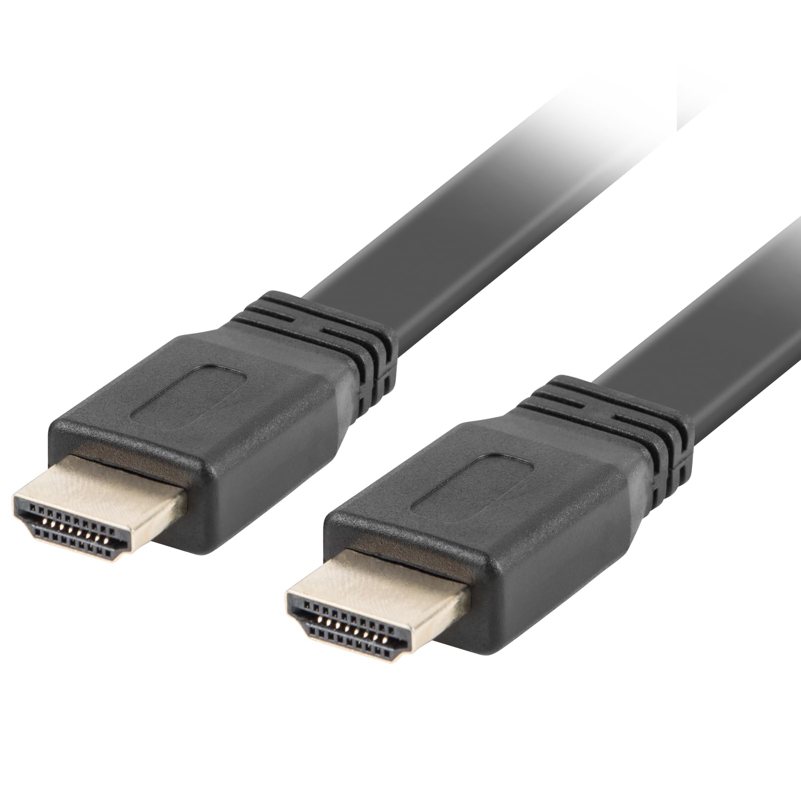 LANBERG HDMI Cable CA-HDMI-21CU-0050-BK Male/Male Connectors Gold Plated Flat Cable Resolution up to 3840 x 2160 5 Metres Black