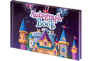 Autograph Book for Disneyland, Disney World or Cruise Adventures, Magical Princess Castle Character Hardcover with Thick Page