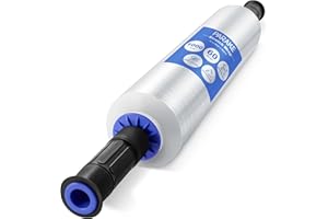 PARAKE Stretch Wrap Film, 15 Inch x 1000 Feet Shrink Wrap with Handles, Industrial Strength Plastic Wrap Roll, Heavy-Duty Shrink Film Roll, for Moving Storage Pallet Packing, 1 Pack, 60 Gauge, Clear