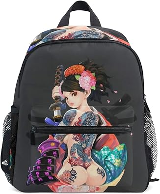 Amazon キッズ リュック かわいいアニメヤクザの女の子柄 リュックサック 子ども バッグ 遠足 幼稚園 保育園 通学用 バックパック デイパック 軽量 かわいい リュックサック