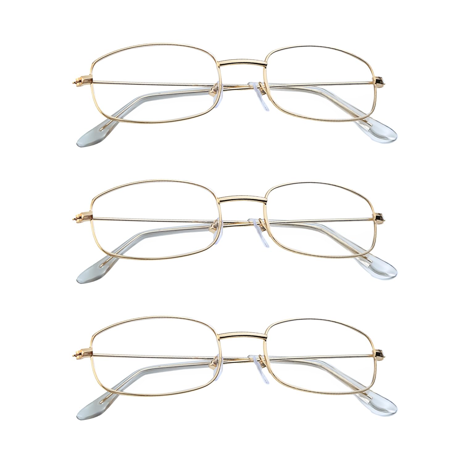 HAICN 3Pieces Christmas Santa Glasses Square Christmas Vintage Spectacles Aesthetic Fancy Dress Themed Party Accessories for Unisex