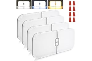 Nusogon 4 Pack RV Lights Interior 1800LM, 3 Color Dimmable 12V Volt Led Lights, Camper Lights 204 LEDs RV Ceiling Dome Light Fixture for RV/Camper/Car/Trailer/Boat(Cold +Warm+Natural Light)