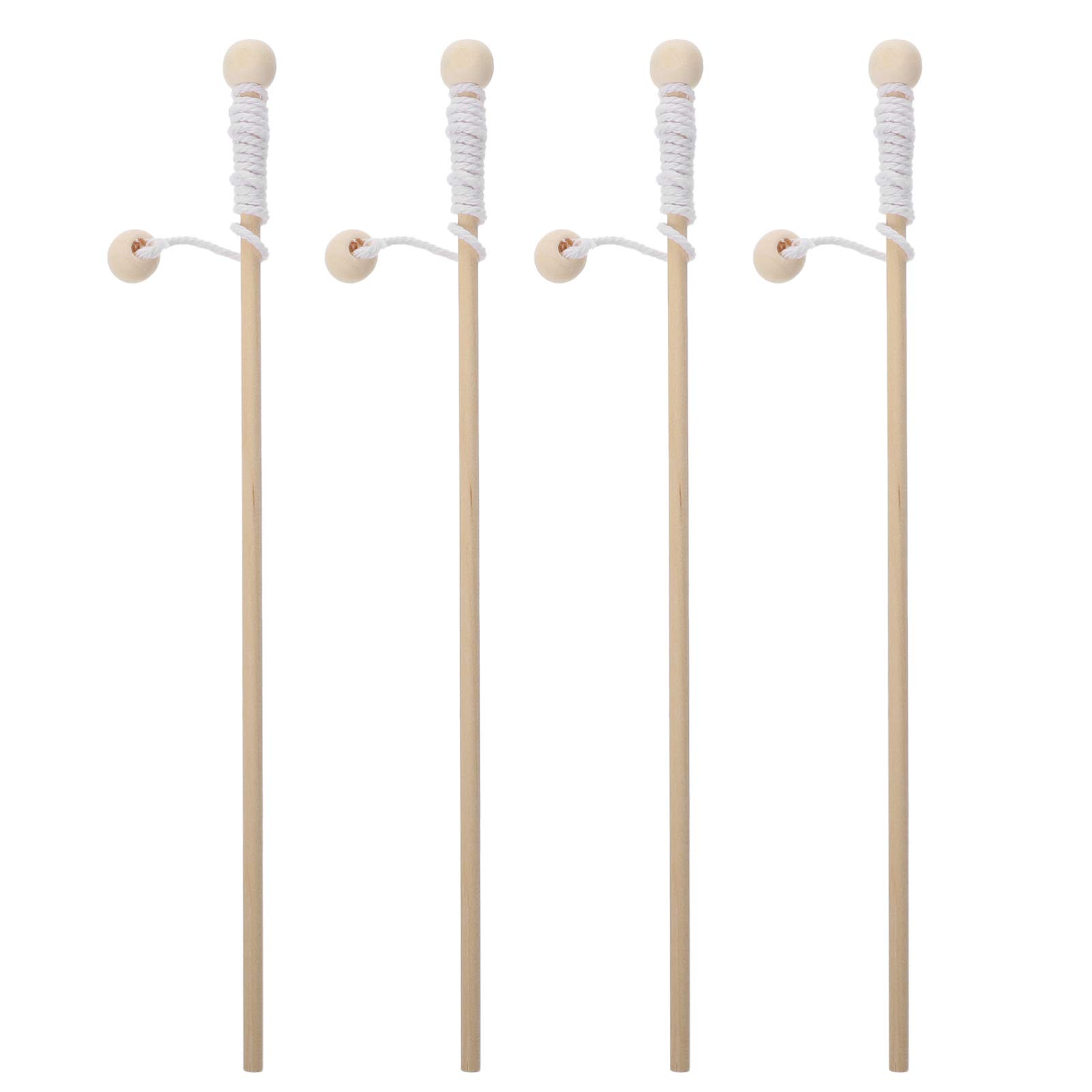 NUOBESTY Magnetic Fishing Rods for Kids Lightweight Wooden Fishing Poles Educational Kindergarten Toy Set for Parent-Child Interaction