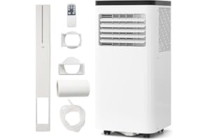 DORTALA Portable Air Conditioner 8000 BTU, 3-in-1 Portable AC with Remote Control, Dehumidifier, 24H Timer, Window Kit for 35