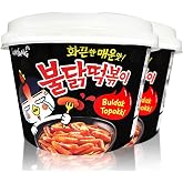 Buldak Tteokbokki 2Pack Korean Rice Cake Instant Korean Snack Tteok Tteokbokki Rice Cake 떡볶이 (Spicy)