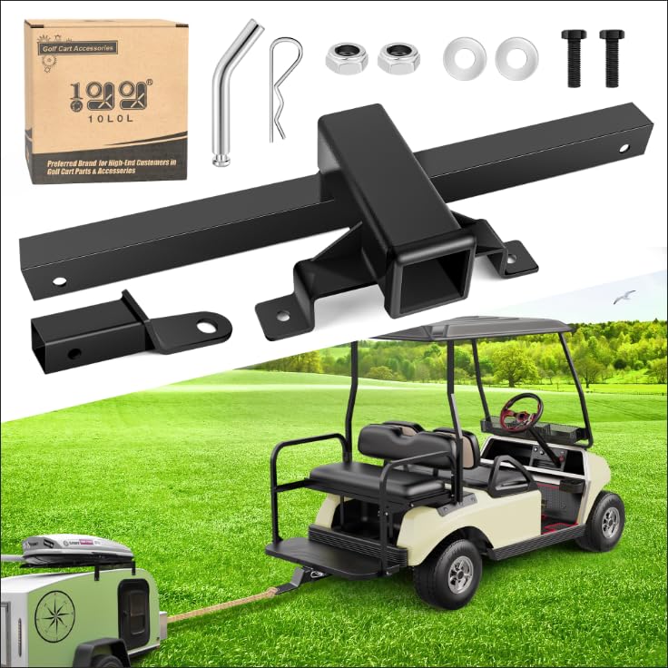 Photo 1 of 10L0L Golf Cart Bumper Trailer Hitch Suitable for Club Car DS Models,Trailer Hitch Fit for Golf Cart Backseat Footrest
