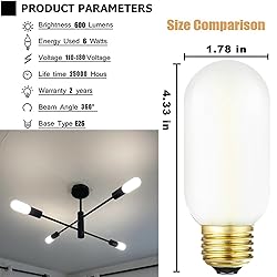 Leools E26 LED Bulb 6W Equivalent e26 led Bulb 60