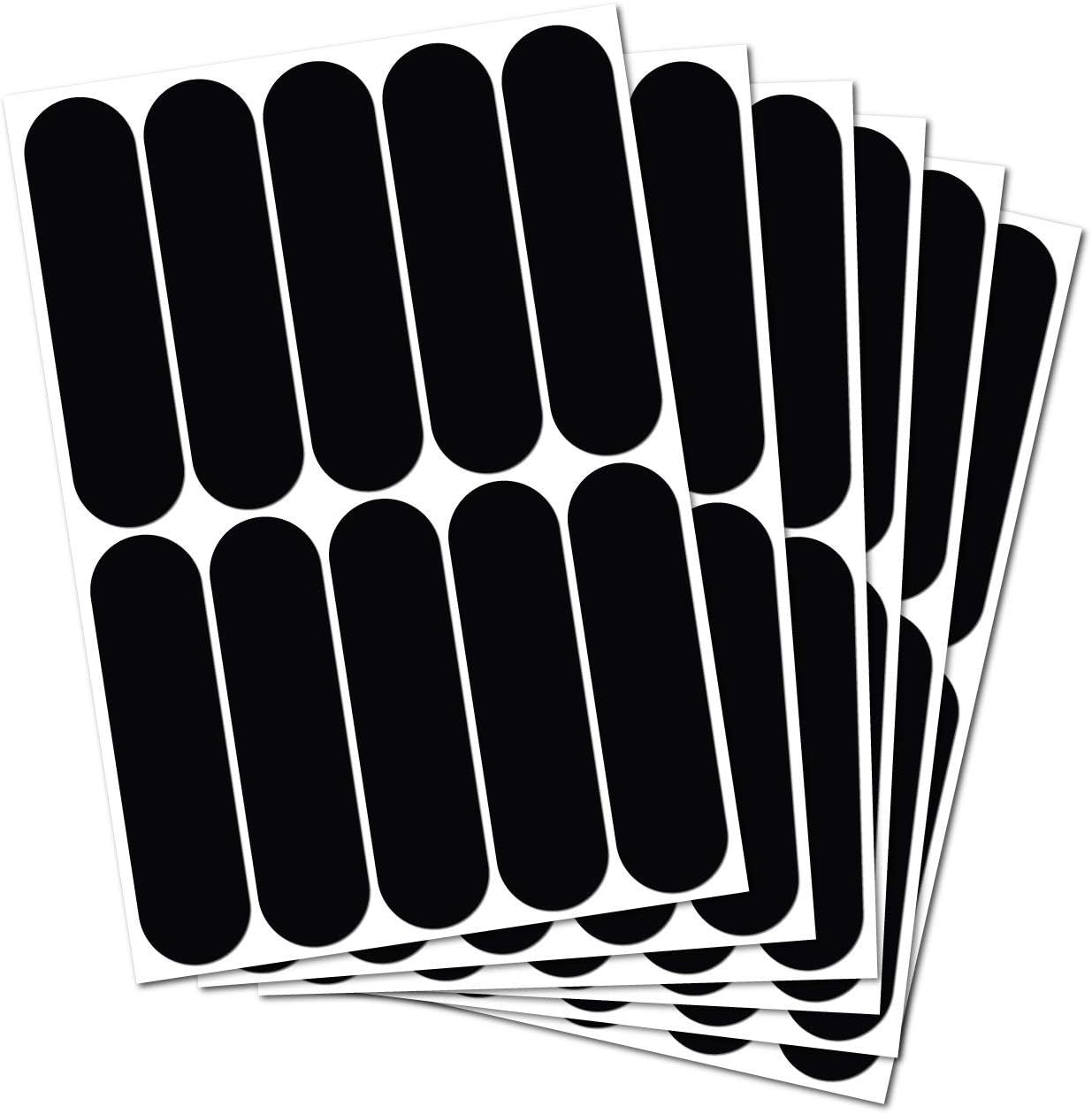 (6 Pack 10 retro reflective stickers kit, Night high visibility safety, Universal adhesive for Bike/Stroller/Buggy/Helmet/motorcycle/Scooter/Toys, 7 x 1,8 cm, Black