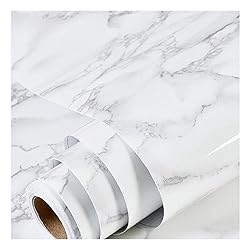 practicalWs Marble Wallpaper Granite White and Gray