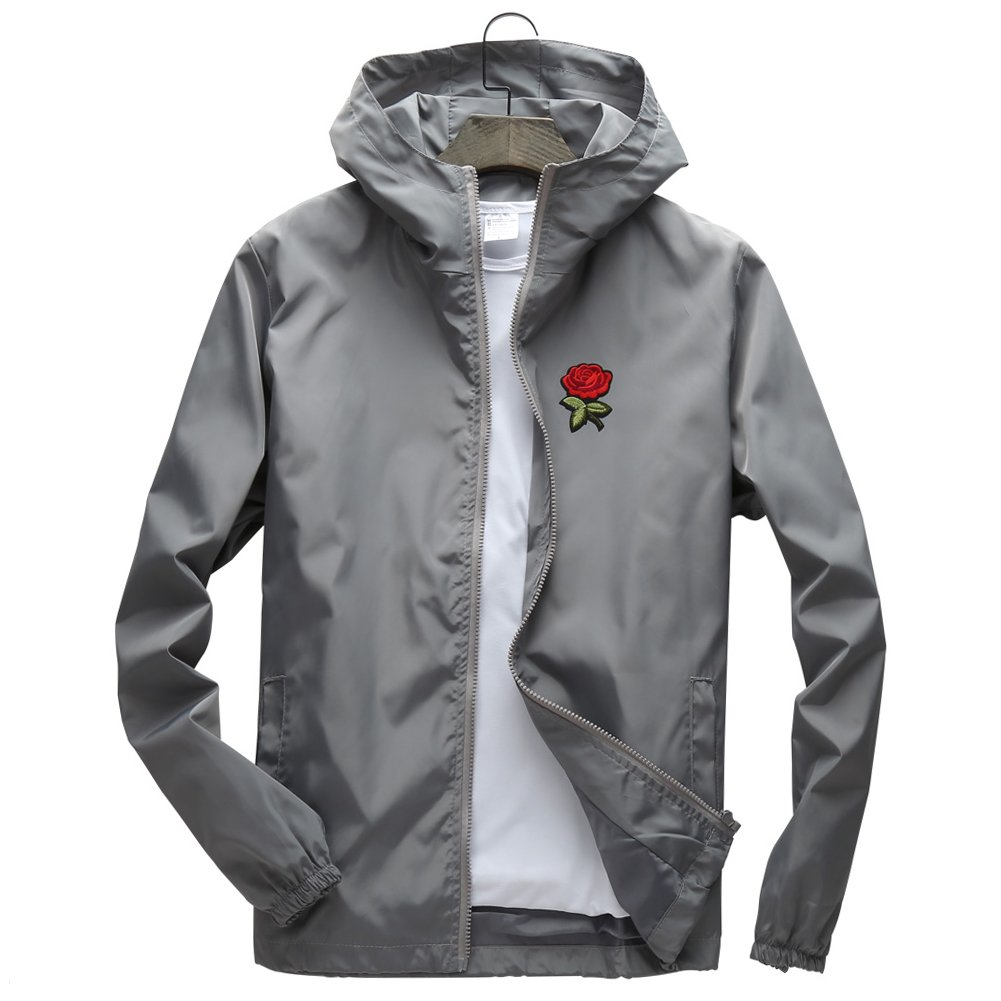 white rose windbreaker
