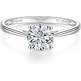 LynChoe 1 to 2 Carat IGI Certified LAB Grown Diamond Engagement Rings for Women in 14K Gold Anniversary Wedding Promise Rings Jewelry Gift for Her, D-F Color, VVS1-VS1 Clarity