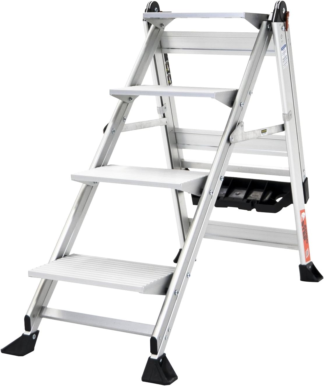 Little Giant 1216-014 Jumbo Step Ladders, 4 Tread, Top Tread Height 890mm, Aluminium - Image 4