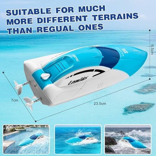 Remote Control Float Motorized Pool Float 4DRC S4 High-Speed RC Boat (20+ MPH) With LED ...