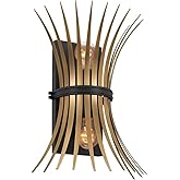 Kichler Baile 16.2 Inch 2 Light Wall Sconce in Natural Brass and Black