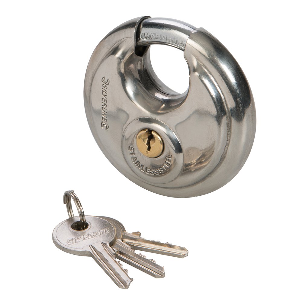 Silverline 292707 Stainless Steel Disc Padlock 70 mm