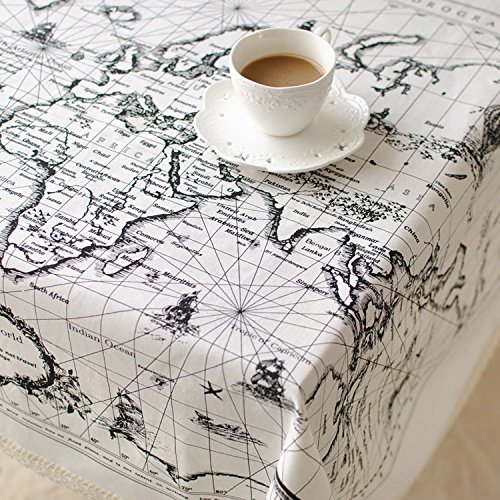 Christmas gift holiday shopping fashion map of world black tablec…