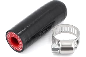 High Temperature 4-Ply Reinforced Silicone Hose Cap ID 5/16 Inch(8mm) Hose End Plug For Turbo Bypass Valve/Vacuum/Fix Leak/Th