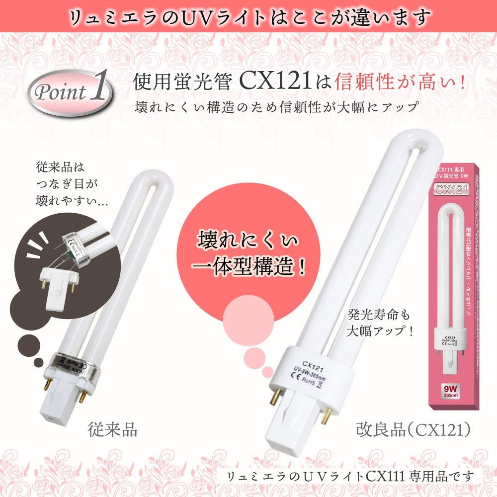Amazon リュミエラ Cx111 36w Uvライト ハイパワー タイマー付き ジェル レジン 安心の3カ月保証 分かりやすい取扱説明書付 カラー ホワイト リュミエラ Lumiella 硬化用uvライト 通販
