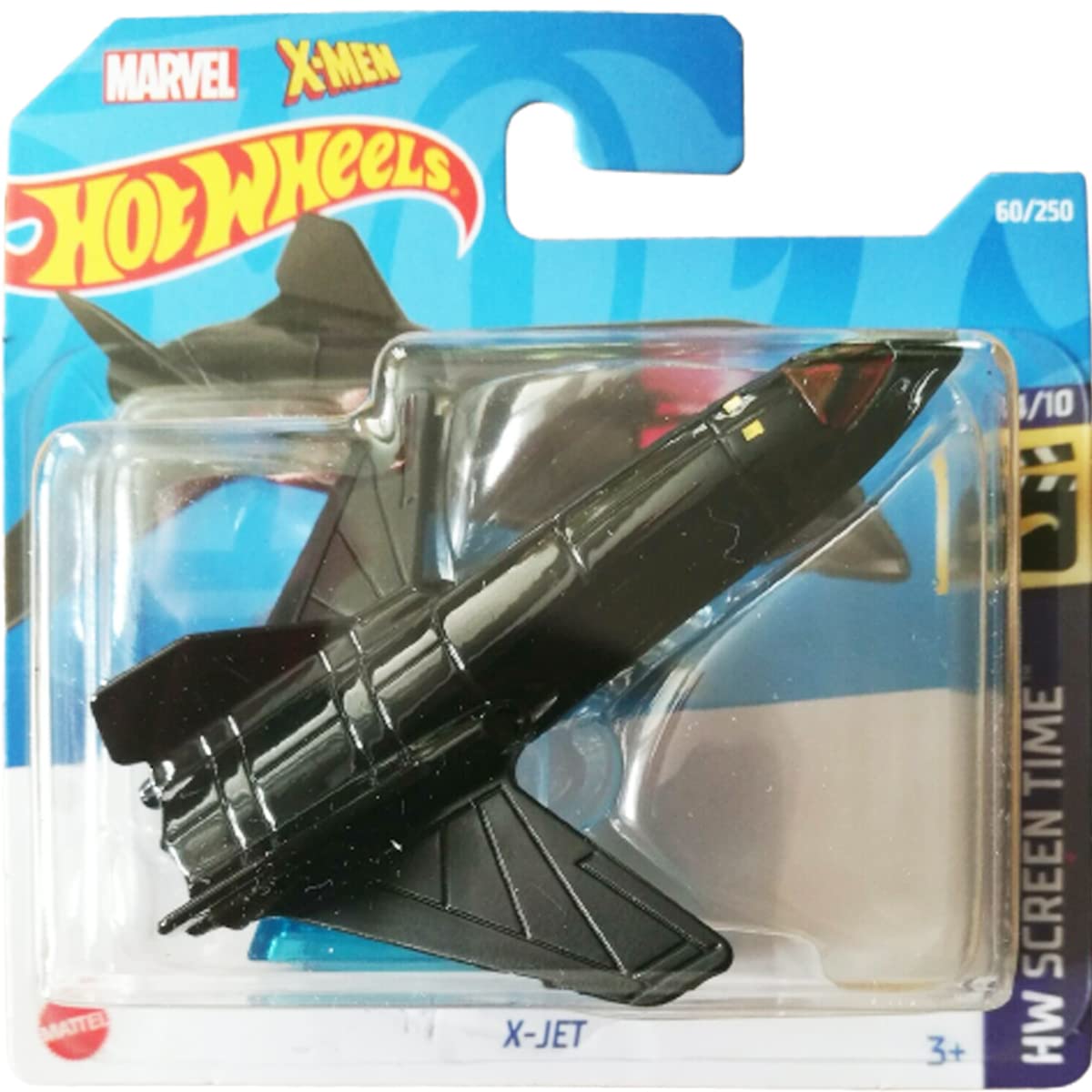 Friki Monkey Hot Wheels X-Jet Marvel X-Men HW Screen Time 4/10 (60/250) 2022 Short Card + Blister & Card Protector Pack