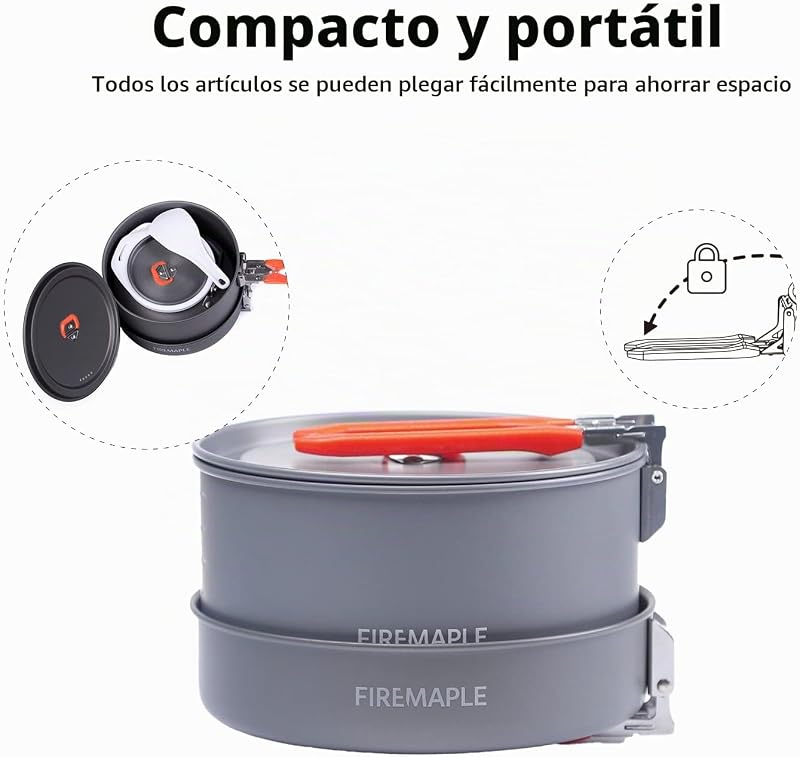 Feast 2 Kit de Utensilios Cocina de Camping Naranja