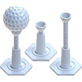 Hotenfes Adjustable Rubber Golf Simulator Tees for Driving Range &amp; Mats | 2 Pack Blue + 2 High Struts,Rubber,Unbreakable,For Mats,Simulator,Driving Range Tee,3.9 Inch and 2.8 Inch,Indoor,Reusable