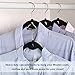 SONGMICS Hangers 50 Pack, Velvet Cascade Hangers, Non Slip, 0.18 lb per Hanger, Durable, 0.2 Inch Thickness Space Saving, 360° Rotating Hooks, Black UCRF50B