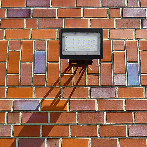 Dephen 50W LED Flood Light, 6500Lm LED Work Lights, IP65 Waterproof 5000K Outdoor Security Lighting, Adjustable Bracket-mount and 1/2'' Knuckle-mount, 175W MH, HPS Bulbs Eq.(UL-Listed)