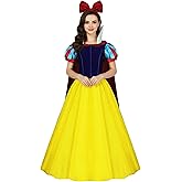 Snow Princess White Costume Women Puff Sleeves Fairytale Dress with Cape Halloween Role Cosplay Outfits for Adult