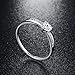 AVECON 925 Sterling Silver Heart Promise Ring for Her Solitaire CZ Engagement Wedding Eternity Anniversary Ring for Women Size 5-10