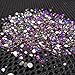 Queenme Upgrade 3800pcs Nail Crystals Flatback Rhinestones for Nails Mix Size 2mm-6mm AB Nail Art Decorations Round Glass Gems Stones for Shoes DIY Crafts, 7 Sizes With Wax Pen and Tweezers
