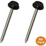 50 x Black UPVC 30mm Poly Top Pins Nails Plastic Headed Fascia Fixings Polytop