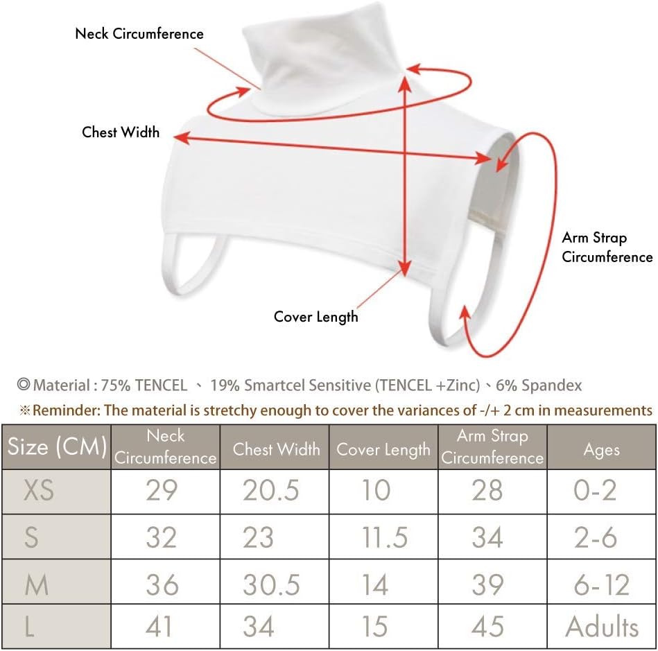 Edenswear ZincInfused Neck and Shoulder Wraps Bandage for Kids and