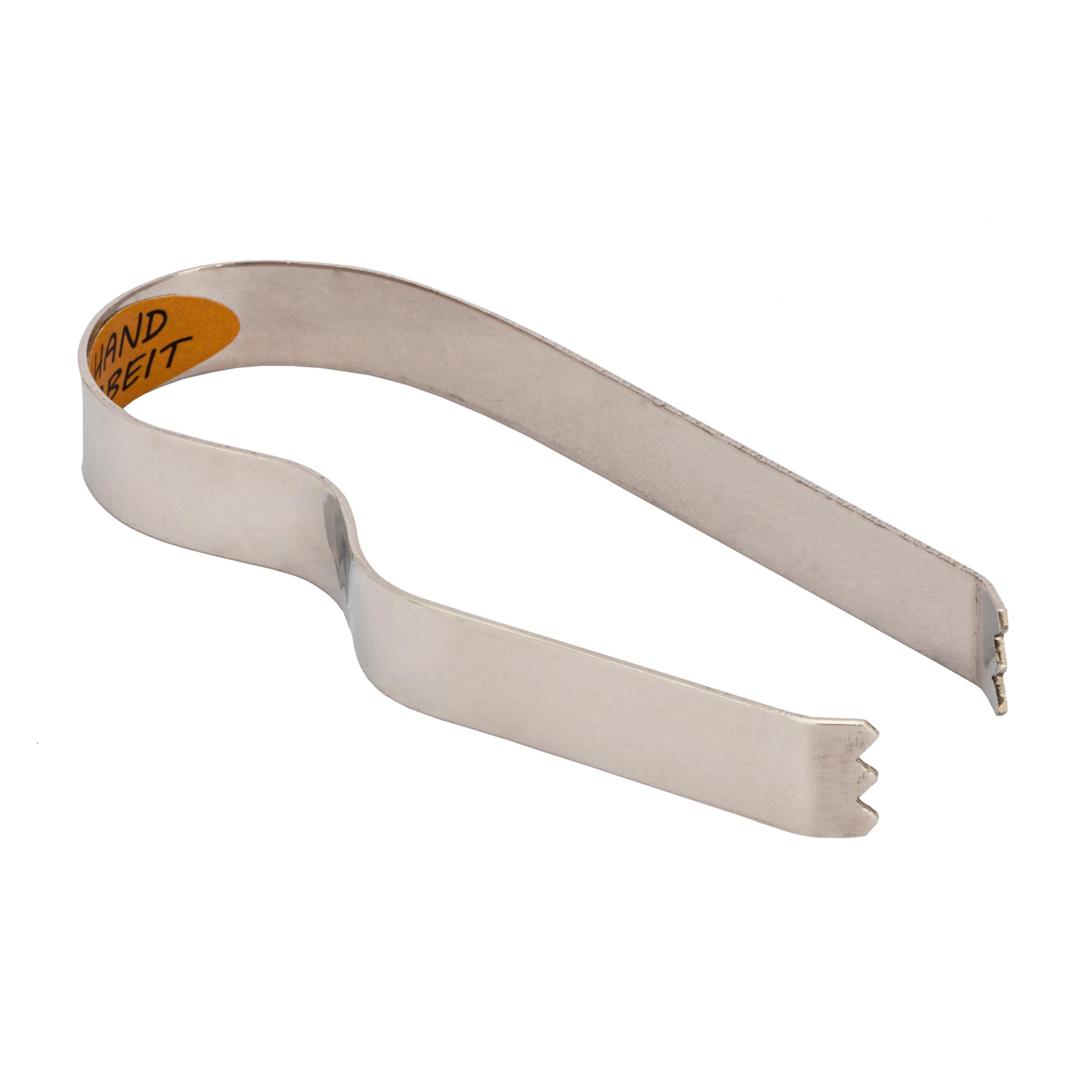 NKlaus Charcoal Tongs Steel 10 x 4 cm Smoking Accessories for Charcoal Barbecue Tongs Shisha Tongs 15007