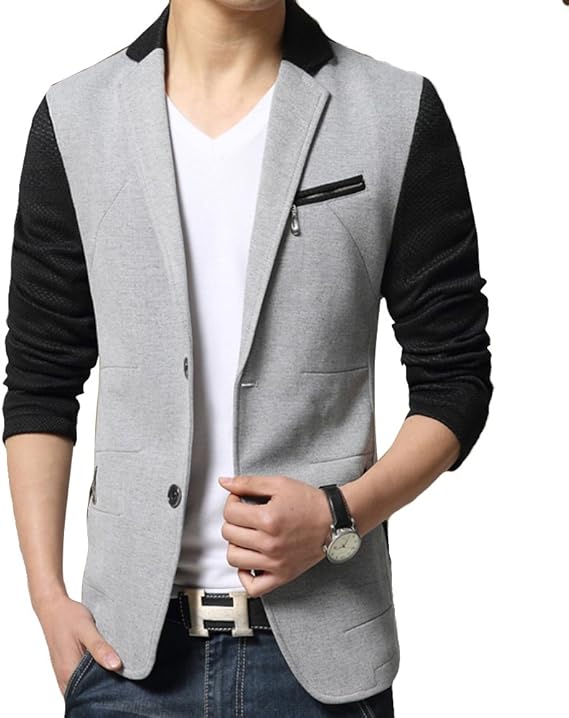 Amazon テーラードジャケット メンズ ジャケット メンズ ジャケット メンズファッション 長袖 グレー 黒 キレイめ タイト アウター コート ジャケット 通販