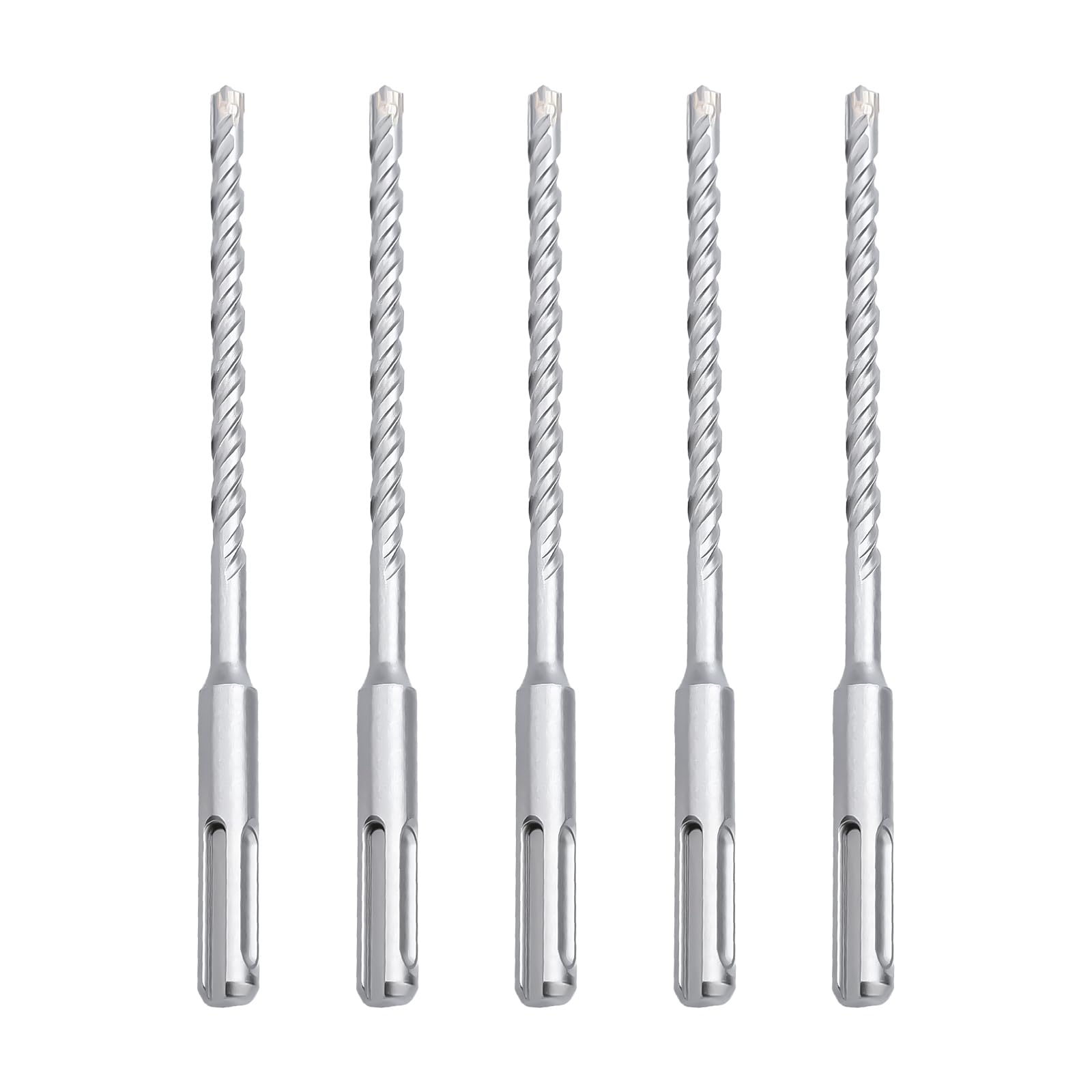 hsawbit 5PCS Masonry Drill Bits Set with SDS Plus Shank, 8mm x 160mm Hammer Drill Masonry Drills Tungsten Carbide Tip for Concrete, Brick, Cement Walls, Stone