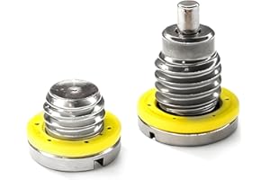 SWQS 2 PCS Lower Unit Oil Drain Plug for Mercury MerCruiser Outboard Engine Gear Case, 3/8-16 Magnetic and Non-Magnetic Screw