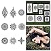Tattify Intricate Mandala Temporary Tattoos - Lose Yourself (Set of 18 Tattoos - 2 of each Style) - Individual Styles Available - Fashionable Temporary Tattoos