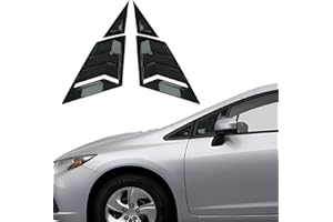 XYHGM for Honda Civic Sedan 9th Gen 2012 2013 2014 2015 Window Louvers Front Side Window Louvers Air Vent Scoop Shades Cover Blinds Trim Exterior Accessories 4PCS(Carbon Fiber)