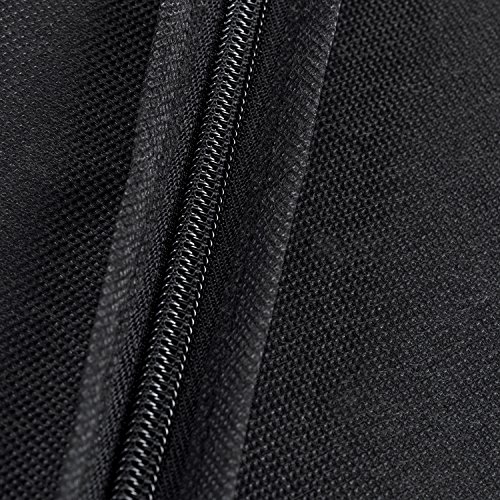 MaidMAX 60'' Extra Long Garment Bag Suit Garment Cover with a Transparent Label Holder, Zipper and Inside Pocket, Black