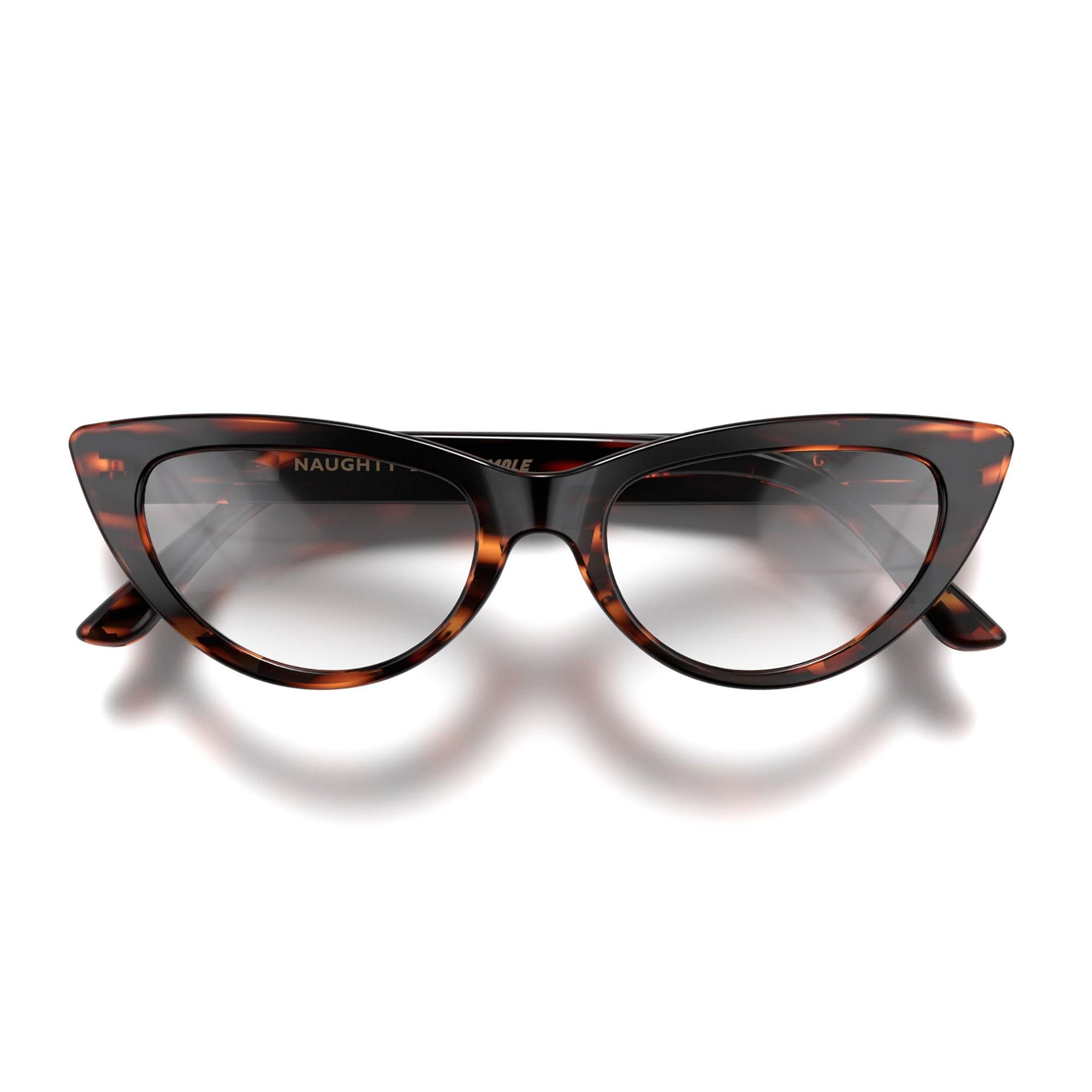 LONDON MOLE Eyewear | Naughty Reading Glasses | Cat eye Glasses | Cool Readers | Designer Glasses | Womens Reading Glasses | Spring Hinges | Tortoiseshell | magnification +1.0