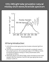 UVA 340 Aging Lamp Tube T8 30W 900mm Simulate Sunlight School Factory Test view 6