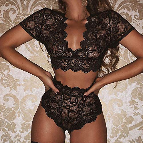 Costumi-per-adulti-Completini-intimi-Set-reggiseno-sexy-da-donna-Set-di-cinturini-per-mutandine-di-pizzo-in-poliestere-di-qualita-Set-di-biancheria-intima-traspirante-Babydoll-Set-di-taglie-forti-Don