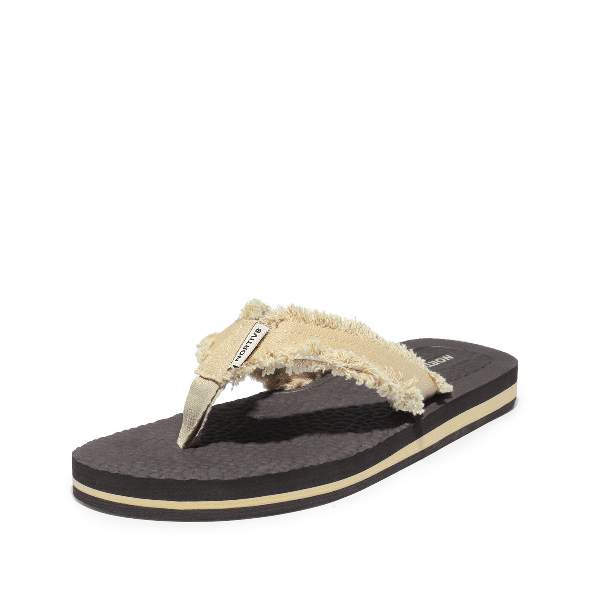 Photo 1 of NORTIV 8 Men's Thong Flip Flops Sandals Comfortable Light Weight Beach Sandal,Size 13,Beige,181111M