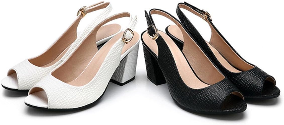 Amazon Jianxi パンプス ヒール ふわふわ 美脚 オープン トゥ サンダル ハイヒール レディース ビジネス パーティー 通勤 女性 靴 25cm ブラック Jianxi パンプス