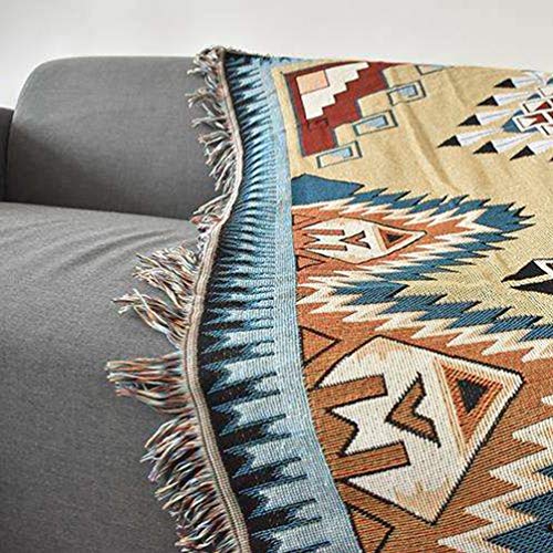 PHNAM Throw Blanket with Fringe for Couch Bed Soft Decorative Cozy