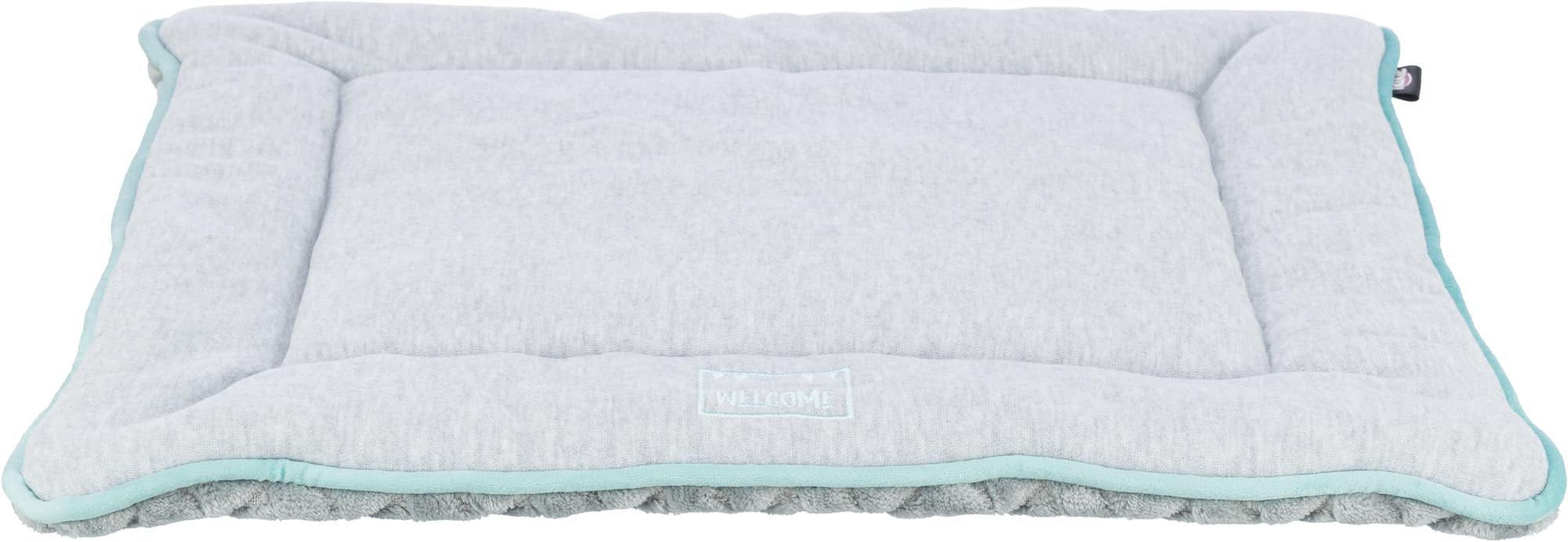 Junior lying mat, square, 50 × 40 cm, light grey/mint
