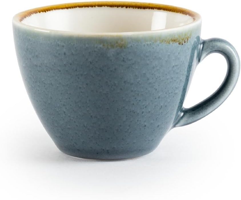 Olympia Kiln Ocean Cappuccino Coffee Cups Set 340 ml/12 oz (Pack of 6) - Fits Saucers: GP333, GP349, GP365, GP481 - GP348