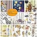 Sunlit Cute Striped Shorthair Peekaboo Cats Cartoon Shower Curtain for Kids Cat Lover,Funny Curious Kitten Pussy Fabric Bathroom Decor Set, Turquoise Aqua Blue, PVC-Free Odorless.
