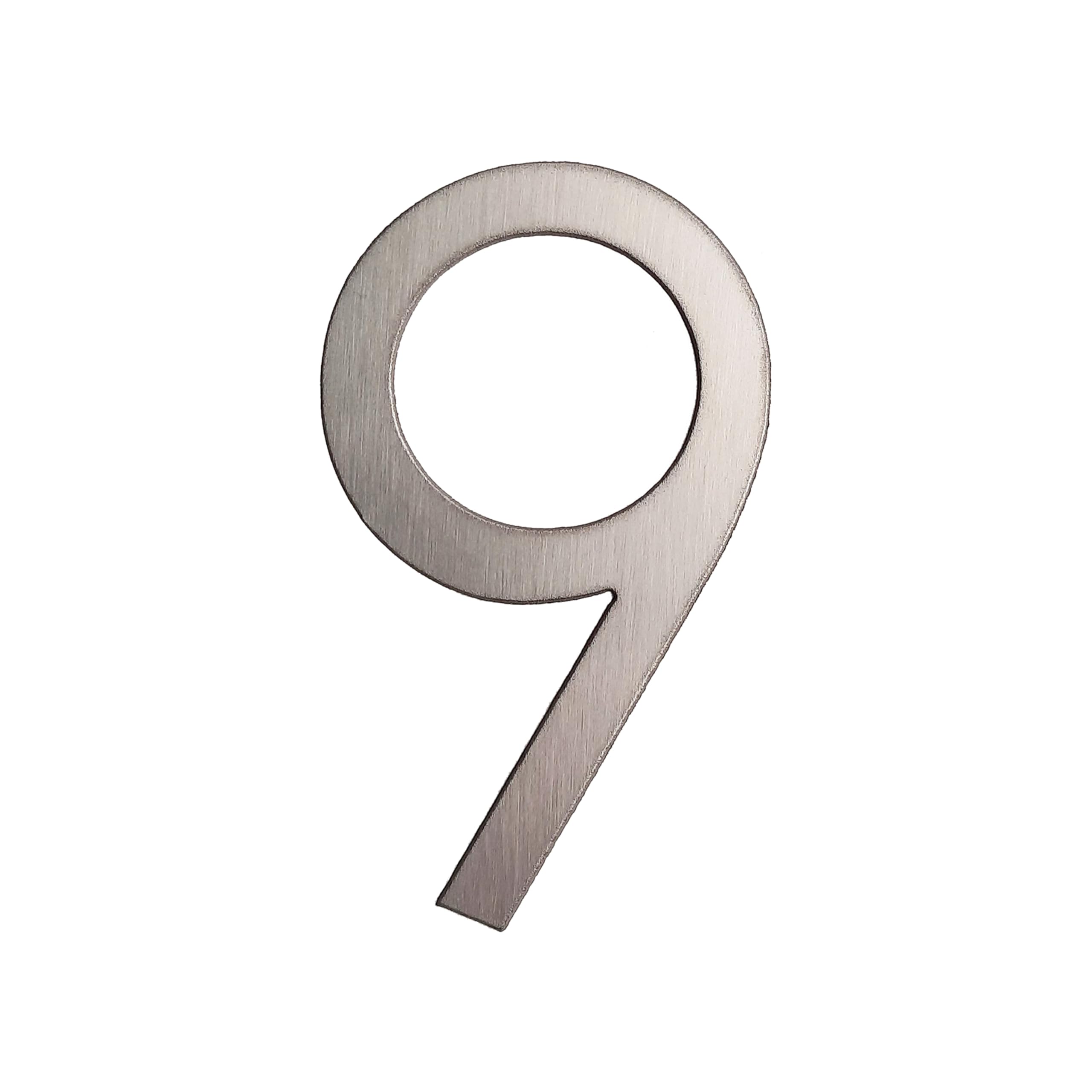 Guizzo Creart Stainless Steel External House Number Letter - 8 cm Height - Sign / - Handmade Product and Made in Italy, 9